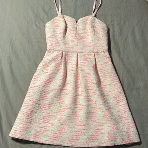 Moulinette Soeurs Anthro pink tweed dress size 0